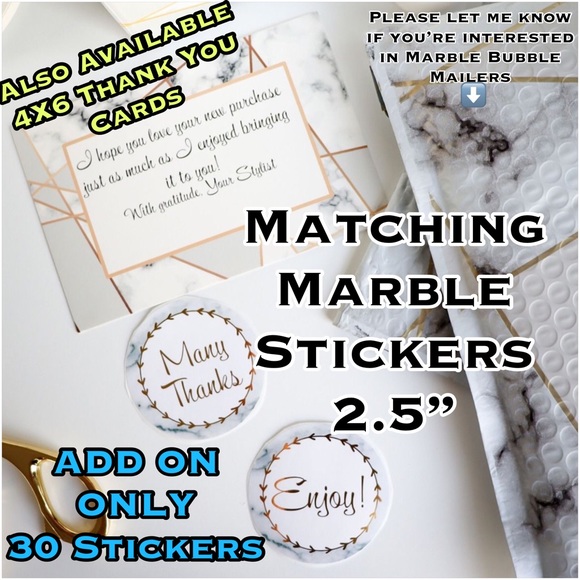30 2.5” Marble Stickers ADD ON ONLY (PRICE IS FIRM - Picture 3 of 4